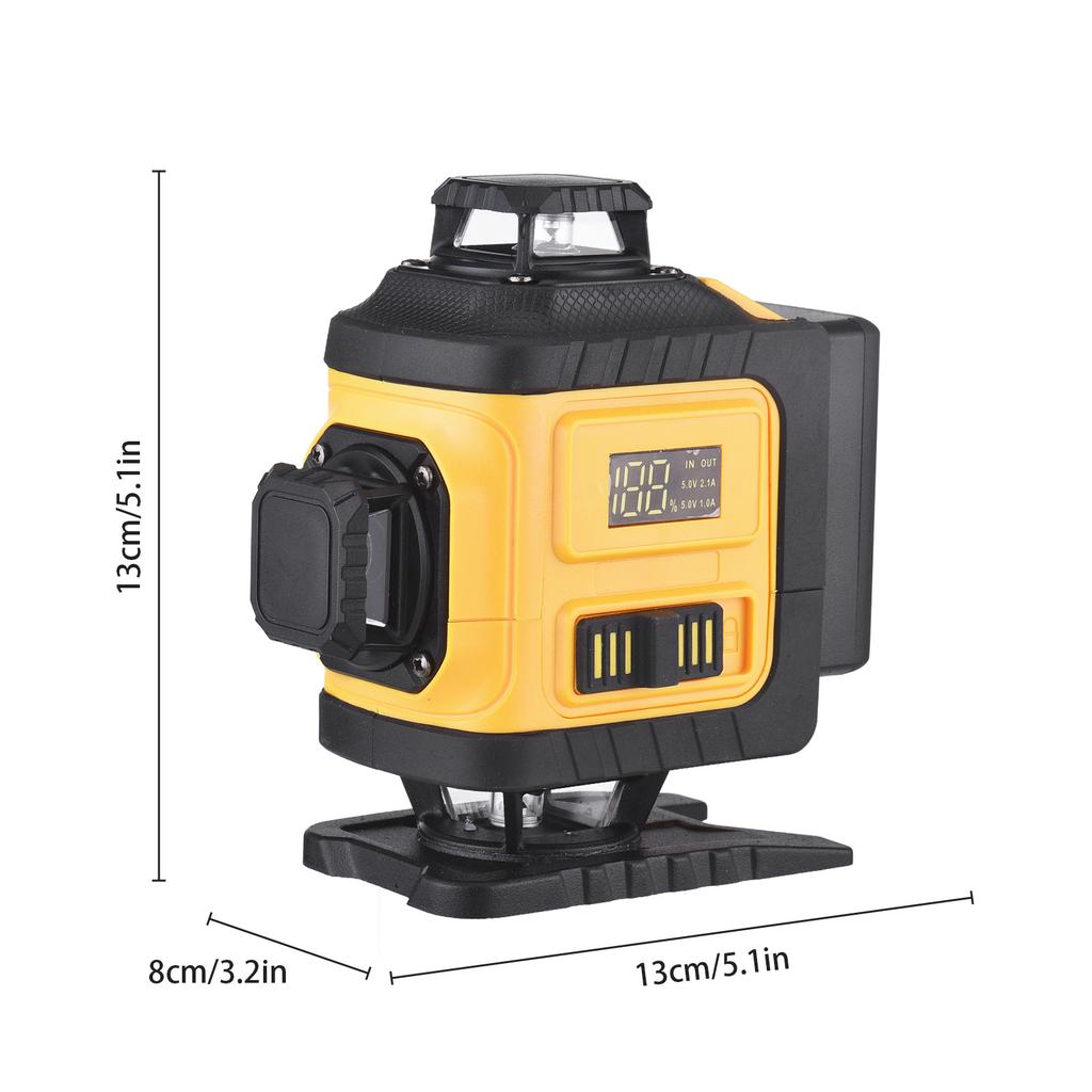 Multifunctional 4D 16 Lines Laser Level 3° Self-leveling Machine Powered By Rechargeable Lithium Battery Leveling Tool 1.2m