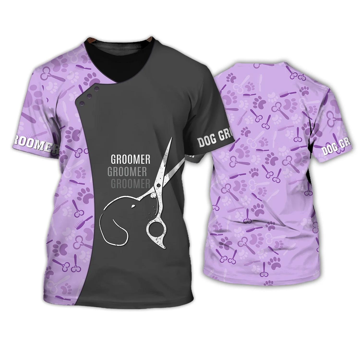 ETST WENDY 005 Pet Groomer T-shirts Hond Kat Verzorging 3D Print Streetwear Mannen Vrouwen Mode Oversized T-shirt Cosplay Tees Tops Uniform Kleding 3XL