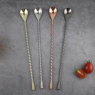 30cm Long Handle Cocktail Stirrer Bartender Mixing Stick Spoon Stainless Steel Whisky Shaker Bar Barman Tool