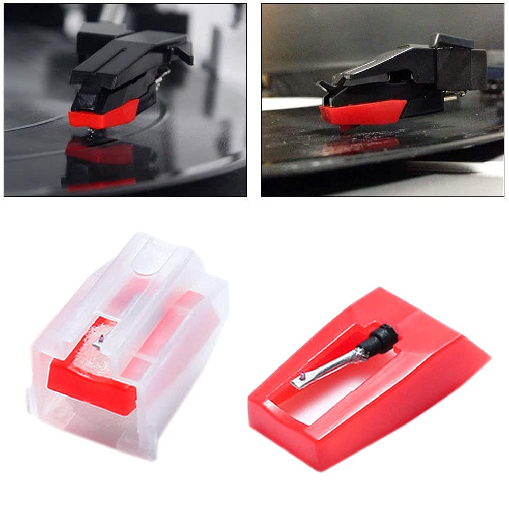 Replacement Stylus for Record Players Set of 4 (LP) - (Red)
