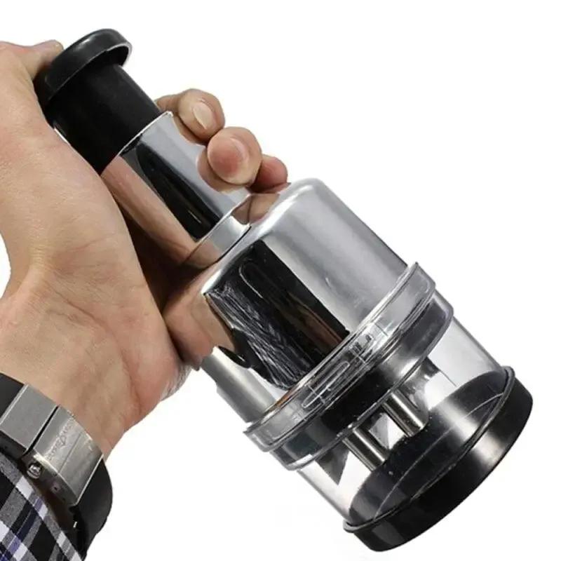 2024 Hand Press Garlic Chopper Multi-Function Manual Onion Cutter Vegetable Chopper Handheld Food Processor Shredder Garlic Mincer Hand Hand