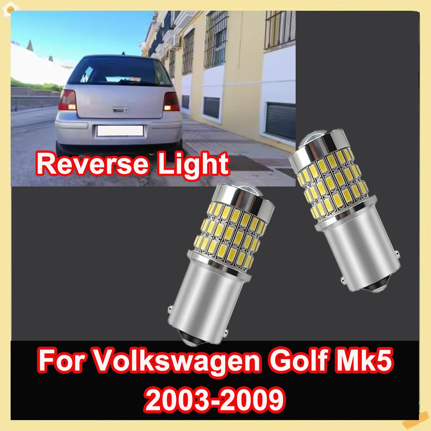 

2 шт. Для Volkswagen Golf Mk5 2003-2009 Светодиодный фонарь заднего хода Лампа заднего хода Автоаксессуары 1156 BA15S Задние лампы 6000k