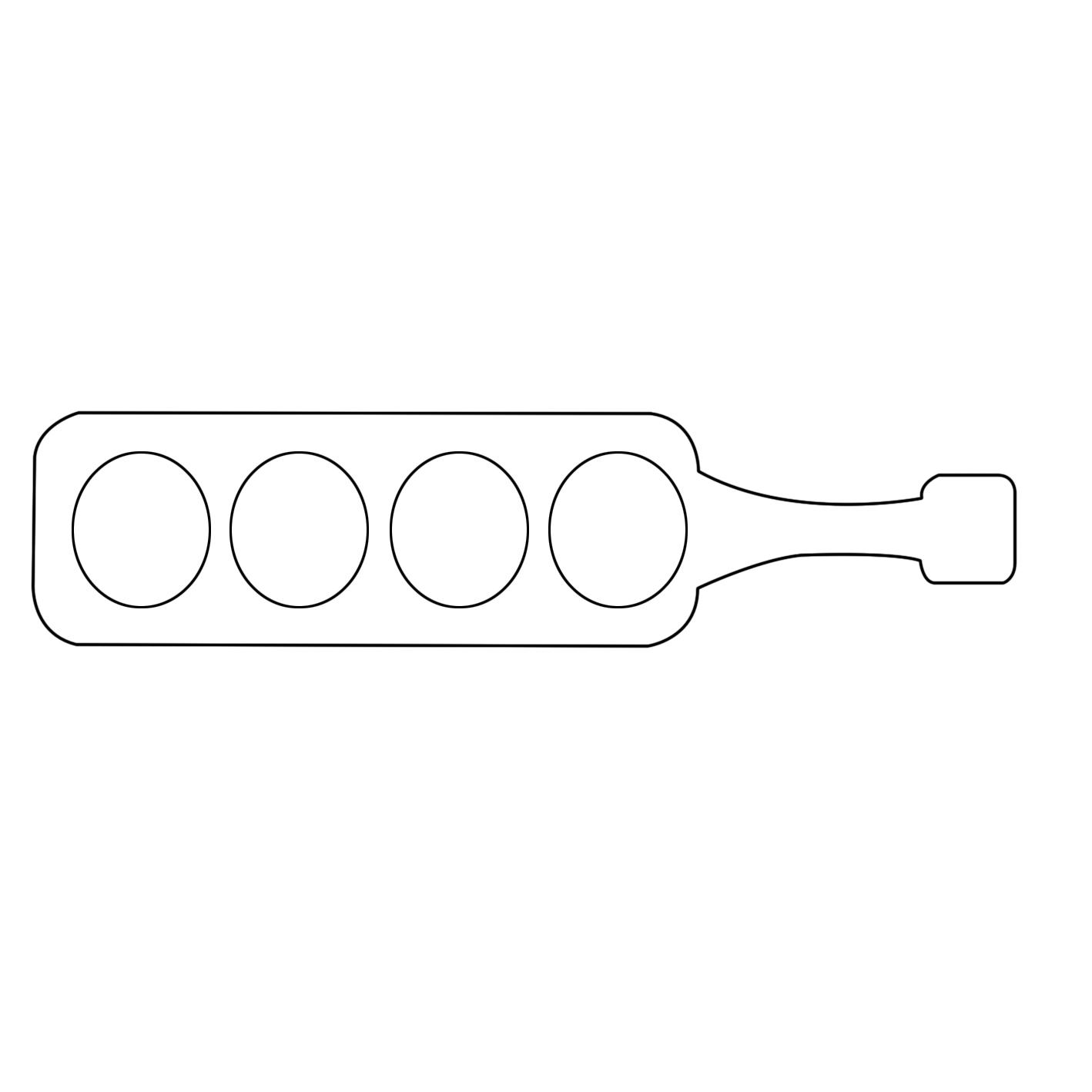 Clear Acrylic Router Template Four Glencairn Whisky Glass Flight Paddle Board Beer Flight Template Woodworking Router Template