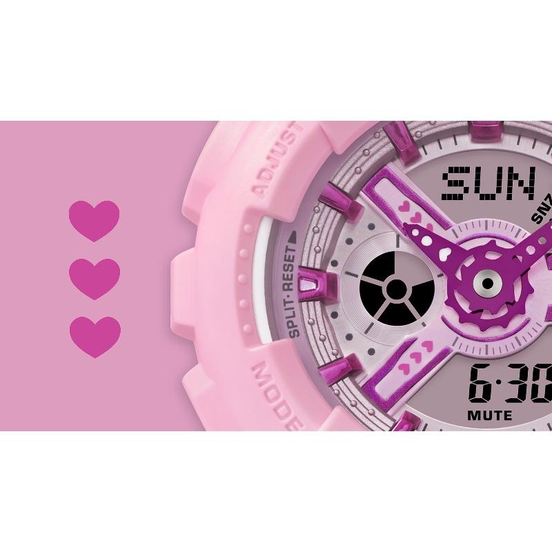 Casio Baby-G Women's Resin 100M Water Resistant Analog Shock Resistant Quartz Watch BA-110YK-4A
