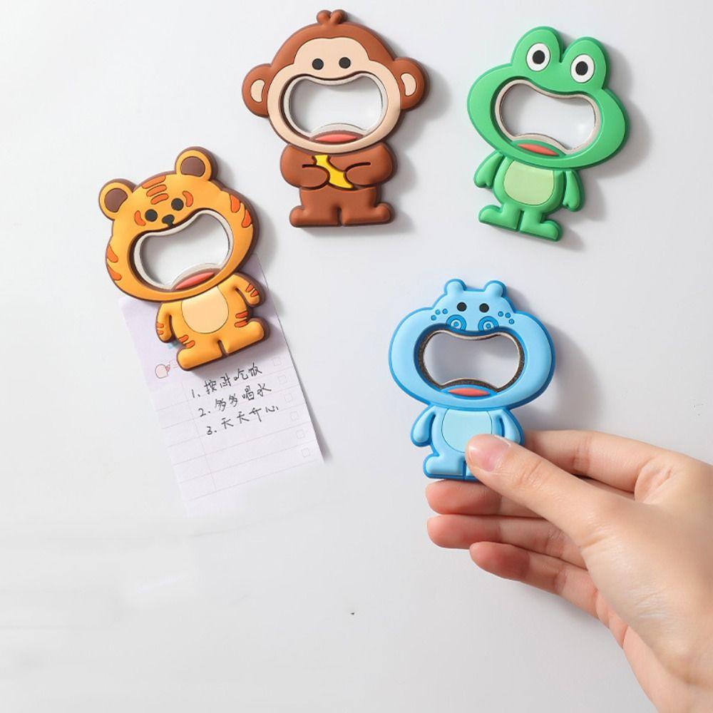 2pcs Cute Animal Refrigerator Sticker Cartoon Fridge Magnet Bottle Opener  Wedding Party Favor Gift
