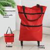2 In 1 Foldable Portable Rolling Shopping Cart Waterproof Trolley With Wheels Waterproof Shopping Bag Trolley For Shopping