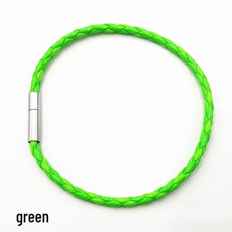 3MM Single Layer Braided Leather Couple Bracelet Gift