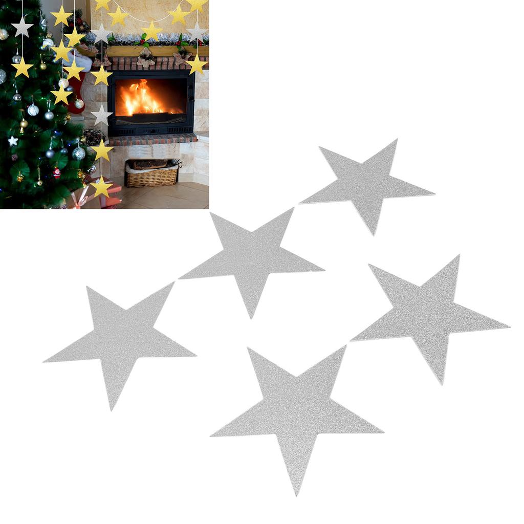 50PCS Glitter Star Paper Cutouts Double Sided   Decoration Cutouts Paper Wall Decor for Bulletin Board Classroom Wedding Party