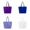 Canvas Tote Bag With Solid Color For Shopping And Gift Use