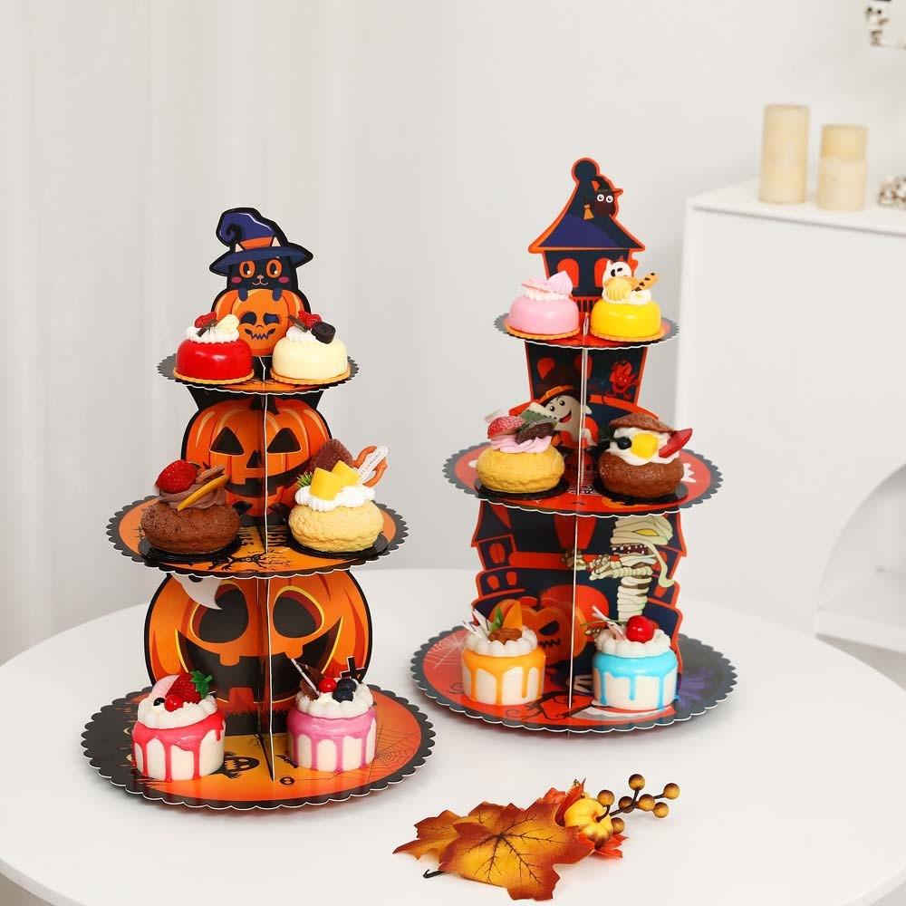 Three Tier Stylish Cake Display Stand Ideal For Halloween Celebrations Festive