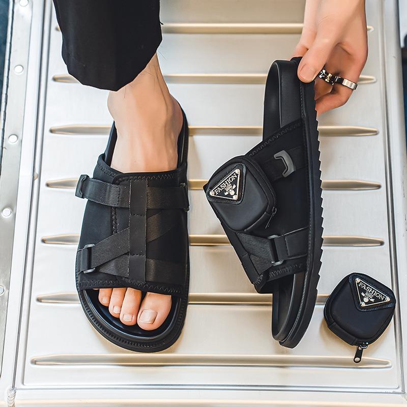 3221 Light Luxury Slippers Men's Summer Men's Outdoor Thick-bottomed Versatile Sandals High-end One-word Slips