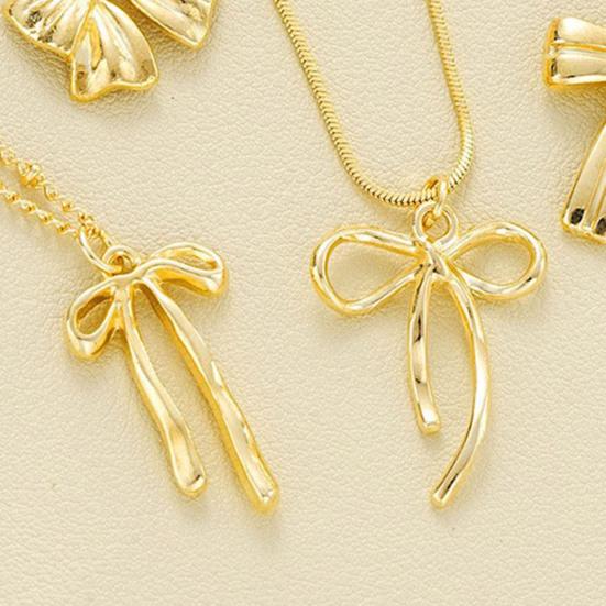 5Pcs/Set Bow Pendant Necklaces Elegant Bow Knot Charm Choker Necklaces Dainty Layering Chain Necklace Gift for Women Girls Friends