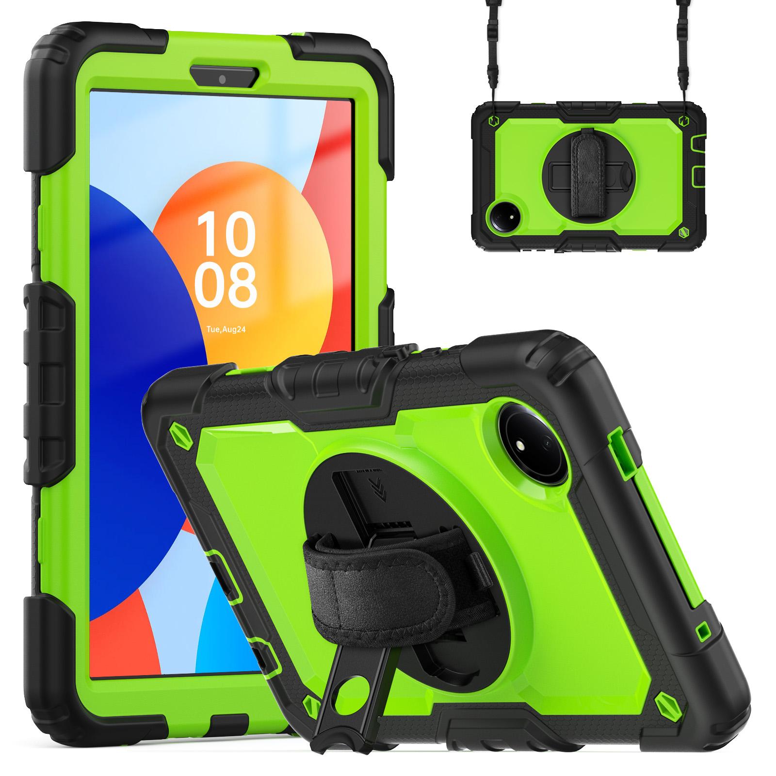 

Чохол для Xiaomi Redmi Pad SE 4G 8,7 дюйма з ручним ремінцем, підставкою, кришкою для планшета з ПК+силікону та ПЕТ захисною плівкою для екрана Yellowgreen PC