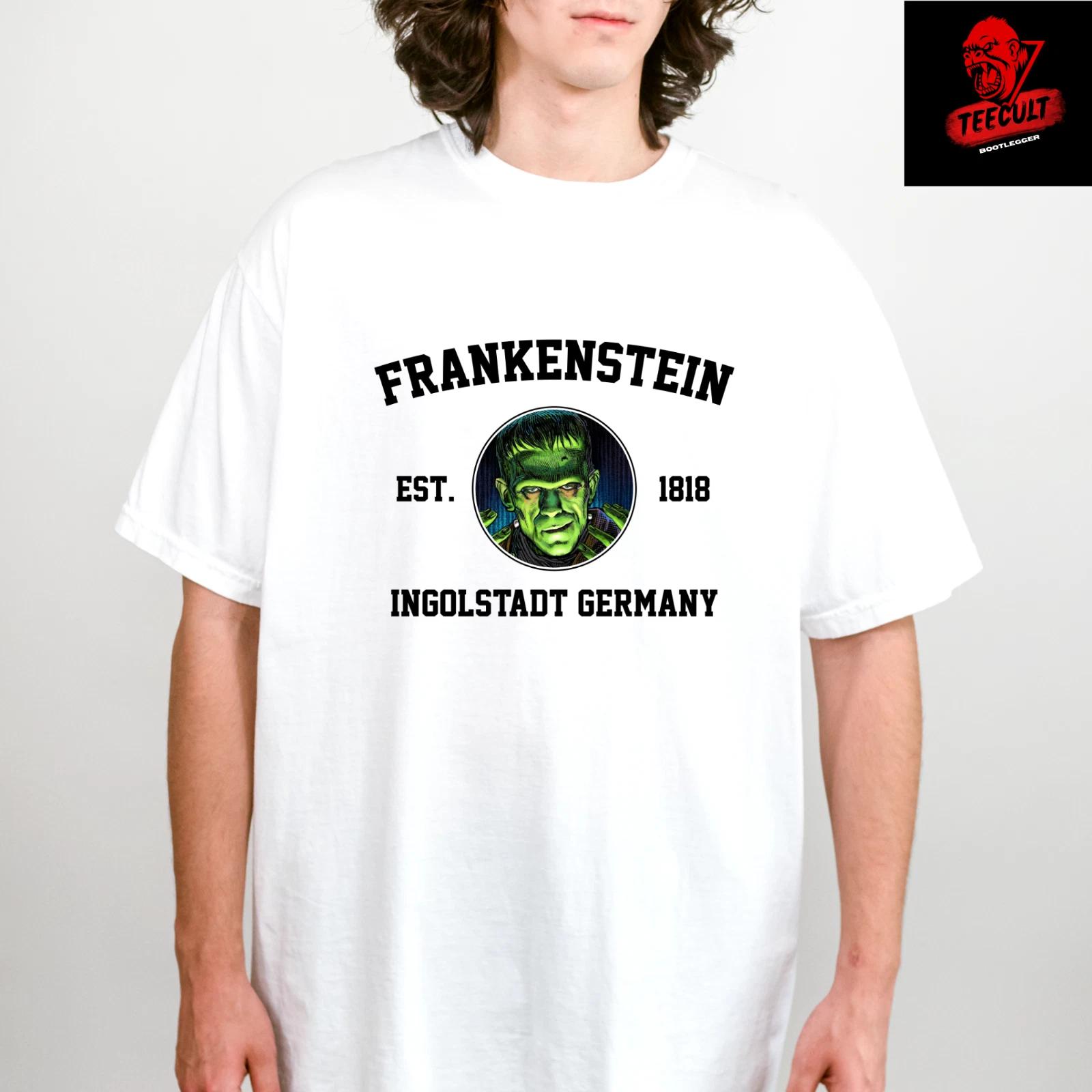 Men s and Women s T-shirts Frankenstein Horror Movie Baseball Tee | Unisex Heavy Cotton XS
