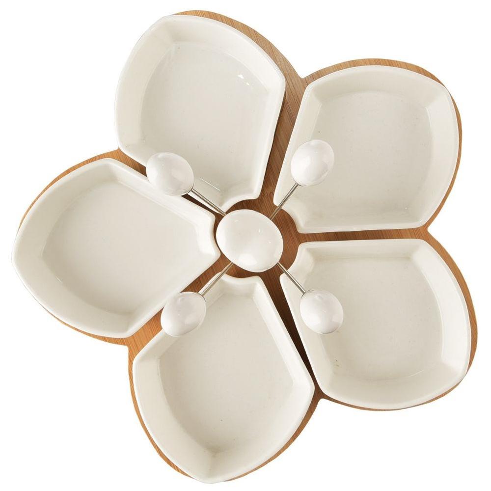Appetizer Plate for Dips, Sauces, and Snacks Appetizer Bowls