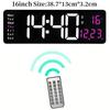 16 Inch Large Digital Wall Clock TEMP Date Week with Remote Control Timer Countdown Table Clock 2 Alarm 12/24H Wall-mounted LED Clock
