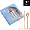 Stainless Steel Western Tableware 32 Pieces Suit Steak Knife, Fork and Spoon Gift Package with Window-Type Holes Suit