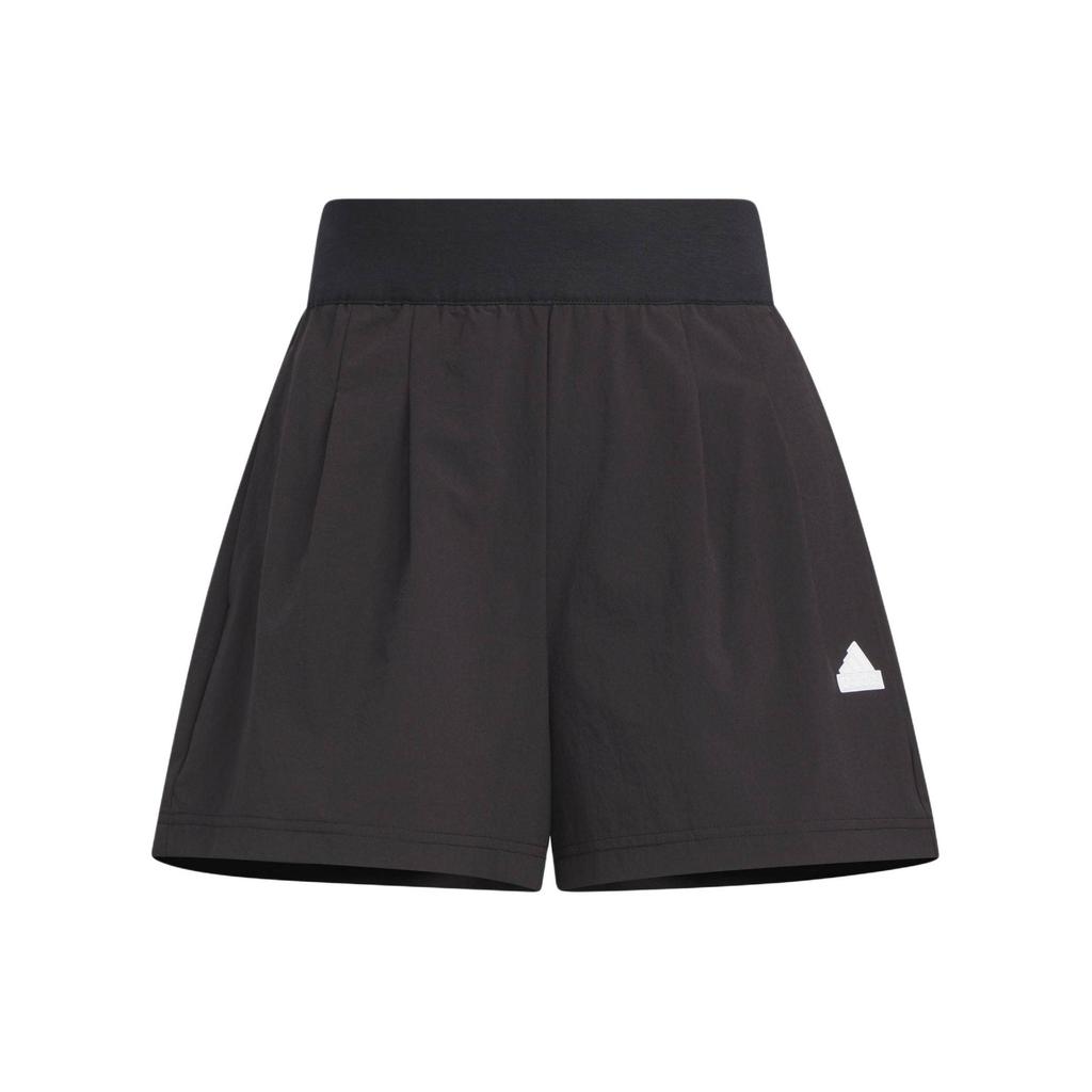 Adidas Tech Woven High-Rise Elastic Waist Sports Shorts Women Black IM8827
