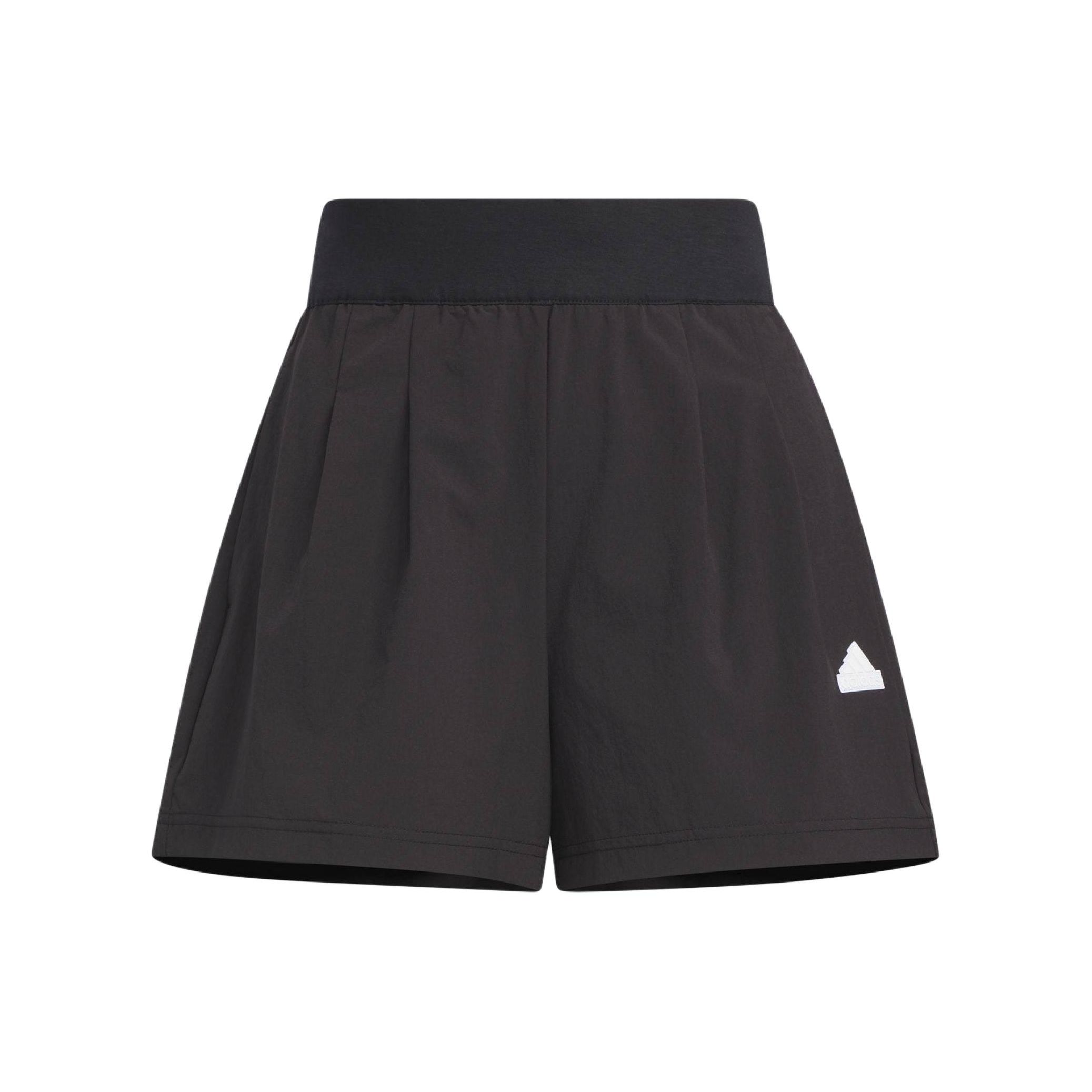 Adidas Tech Woven High-Rise Elastic Waist Sports Shorts Women Black IM8827 2XL