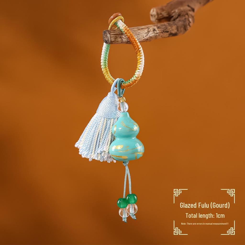 Lingyin Temple Lacquer Gourd Tassel Bag Charm