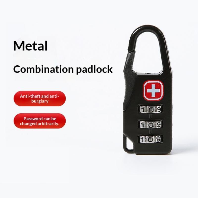 Portable Mini Anti-Theft Zipper Lock For Travel Backpack Handbag With Combination Code Number Lock Outdoor Backpack Accessories