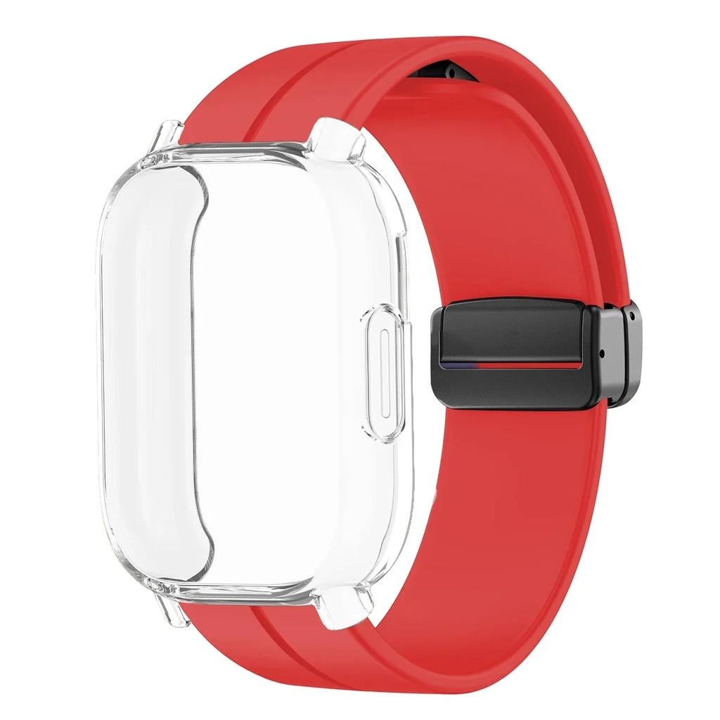 Magnetisches Silikonarmband + Hülle für Xiaomi Redmi Watch 5 Active Lite Smartwatch Armband und Hülle für Redmi Watch 5 Active Lite