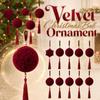 Velvet Texture Christmas Ball Ornament with Tassel Hanging Bauble Ball Home Decoration
