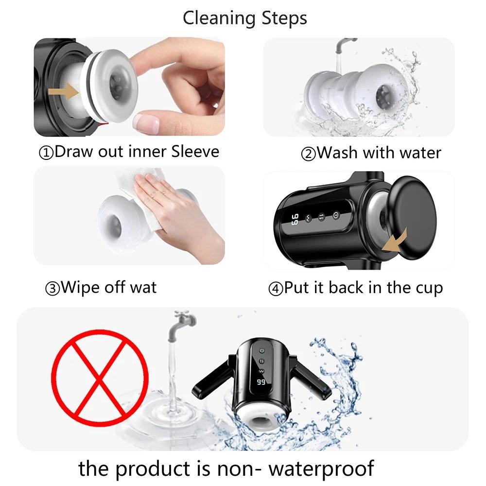 Automatic Male Masturbator for Men, Telescopic Vibration with Real Vagina Pocket Pussy, Penis Oral Toy for Adults 18+