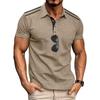 Vêtements Homme Été Manches Courtes Mode Col Revers Polo Homme Affaires Décontracté Polo de Golf 100% Polyester