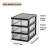 2-4Layers Medium Desktop Storage Box with Drawer Heightened Table Organizer Plastic Offi Storage Cabinet  for Home Stationery