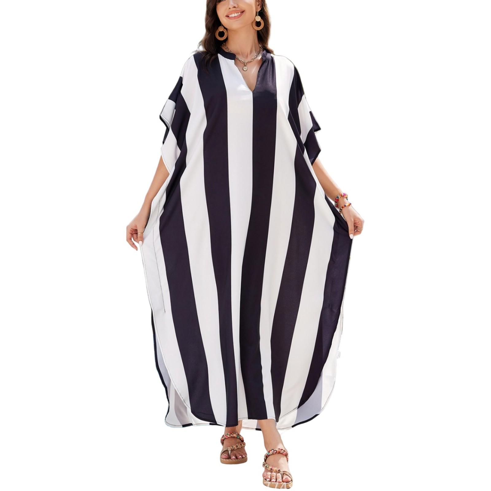 

Beach Coverup Colorful Floral Printed Vacation Loose Robe Bikini Sun Shirt One Size білий