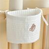 Baby Cot Hanging Storage Bag Bedside Hanging Storage Pocket Cotton Bag for Organizing Diapers & Toy Beside this crib