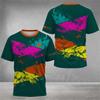 Men Fashion Short Sleeve 3d Print T Shirt Round Neck Summer Plus Size Tees