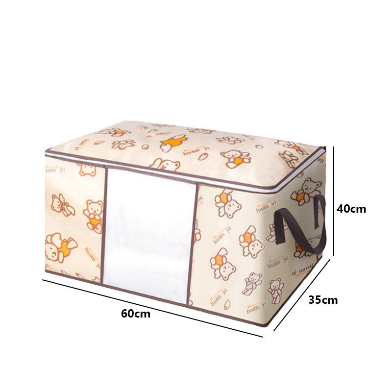 Geantă Mare de Depozitare Pături Rezistentă la Umiditate și Praf Organizator pentru Dulap Nețesut Depozitare Pături Perne Geantă Mobilă pentru Haine Vizibilă Geantă de Mână