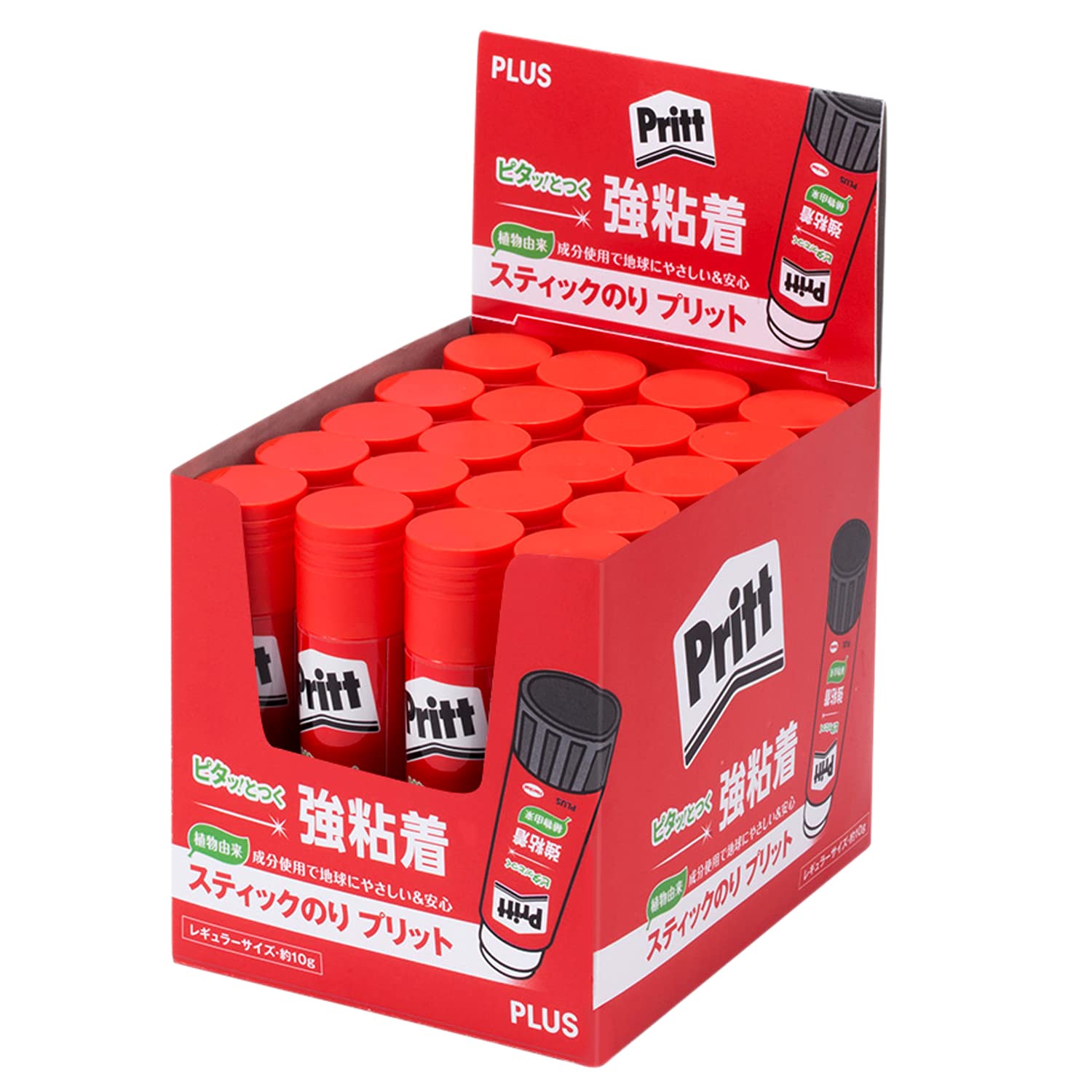 

Клей-карандаш Plus Pritt, стандартный размер, набор из 20 штук, 29-701×20 красный