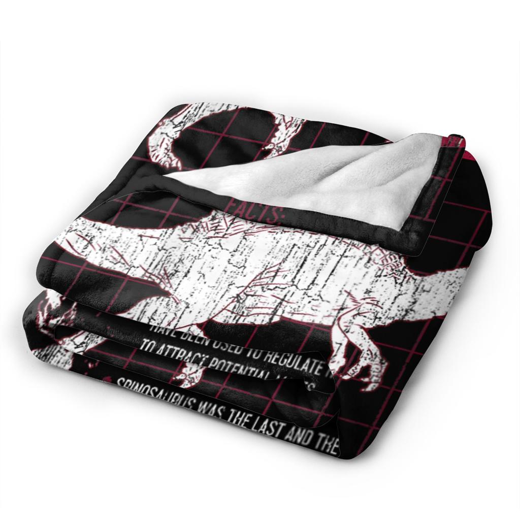 Jurassic Spinosaurus Dinosaur Facts World Flannel Blankets Science Funny Throw Blankets Sofa Couch 200x150cm Quilt Ultra-Soft