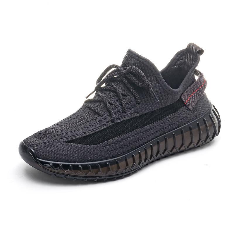 Popcorn versatile fly-woven sneakers men's breathable soft-soled running shoes 2025 spring and summer couple coconut shoes