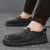 Fashion New High Quality Male Slip On Flats Non-Slip Outdoor Walking Shoes Trainers Leather Men Loafers Soft Cowhide Mens Casual Shoes