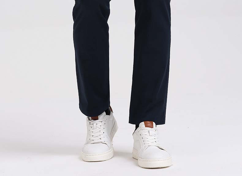 Langdeng's New Summer Business Casual Solid Color Cotton Straight Leg Men's Casual Pants