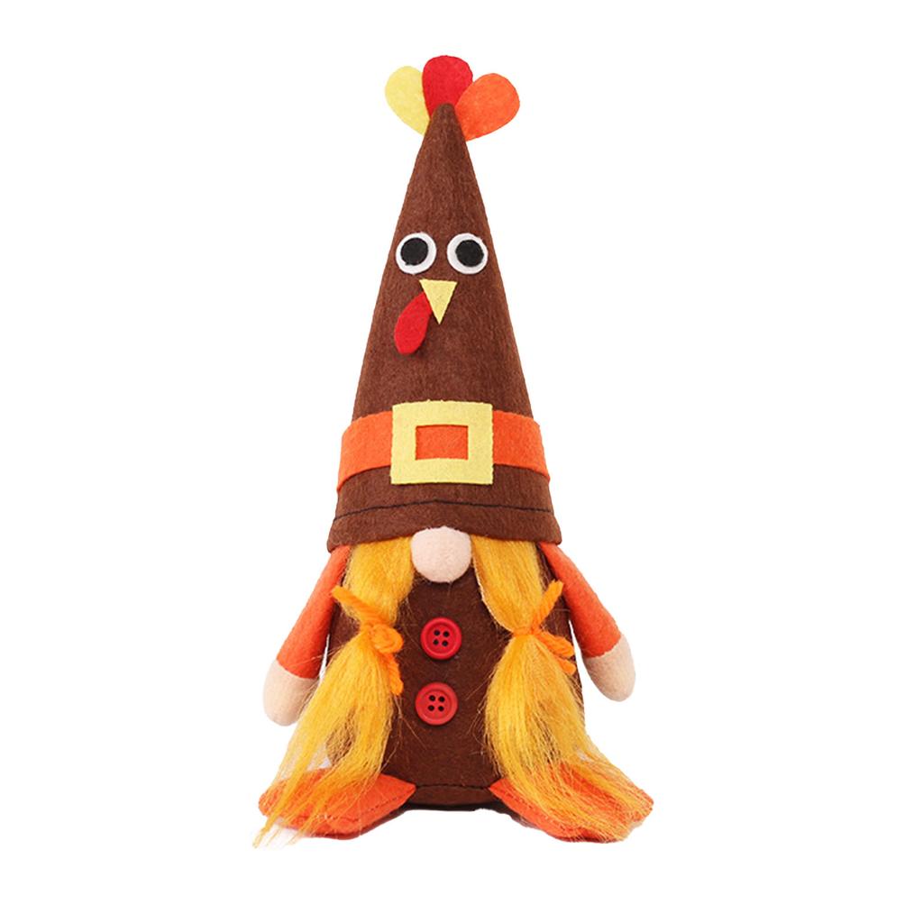 Gnome Doll Decor Cute Handcrafted Faceless Gnome Ornament for Halloween Thanksgiving Party