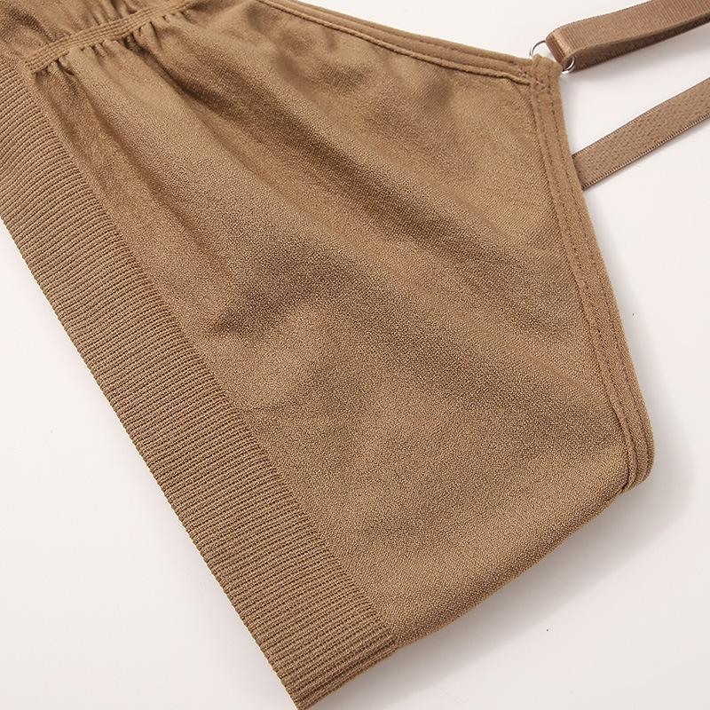 European Size Women's Solid Color Single Cup Bra Seamless No Steel Ring Push Up Underwear Summer Thin Large Size Bralette