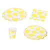 Cute Lemon Fruit Themed Wedding Party Disposable Paper Cup Plate Napkin Tableware Set