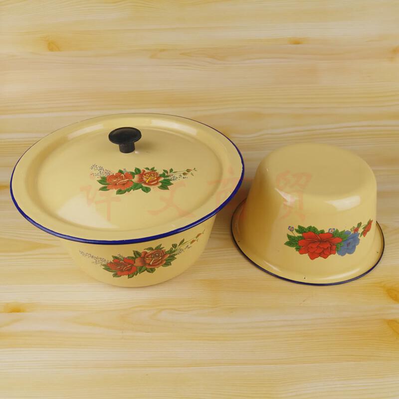 OLOEY 26cm Enamel Multi-Purpose Pot with Lid