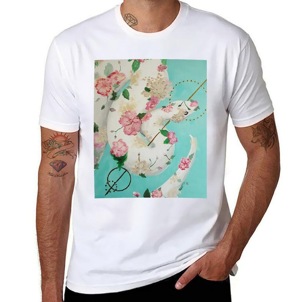 Floral Snake Tshirt Comfortable Daily Wear Tee Tshirt