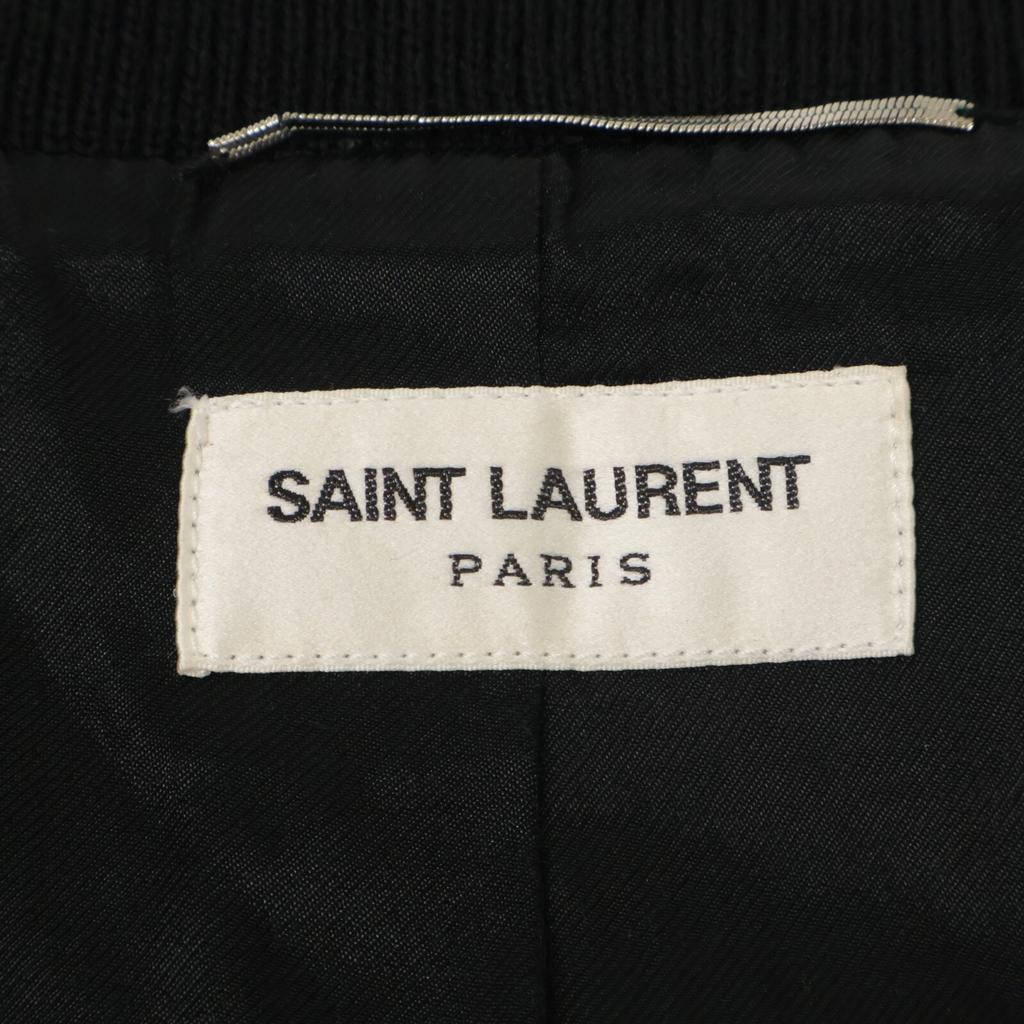 SAINT LAURENT PARIS [Excellent Condition/Domestically Authorized] 354718 Eddie Teddy with Leather Details Jacket 48 blackUsed