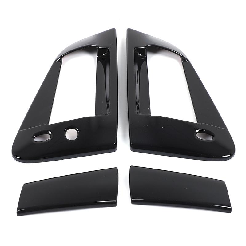 For NISSAN 370Z Z34 2009-2020 Carbon Fiber/Black Car Outer Door Handle Protective Cover Trim Stickers Exterior Accessories