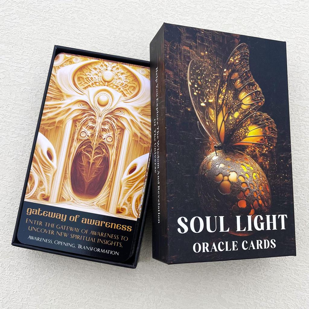 GZXINKE Soul Light Oracle Oracle Spiritual Oracle Explore Cosmic Wisdom and Intuitive Insights Deck, Beginner's Cards, Cards,