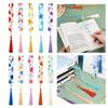 10Pcs/Set With Tassels Flower Bookmarks Stationery Book Page Markers  Study/Library