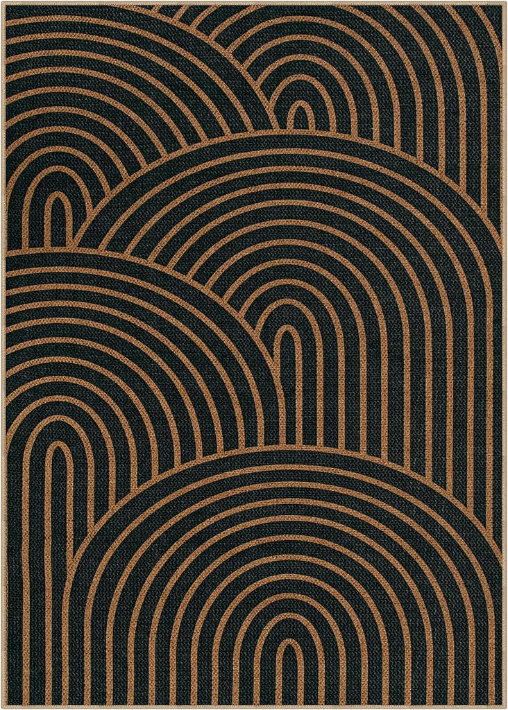 Minimalist Lines Carpet Circular High-end Living Rooms Fully Covered Anti Slip Rug Bedrooms Kitchens Bathrooms Household Mats