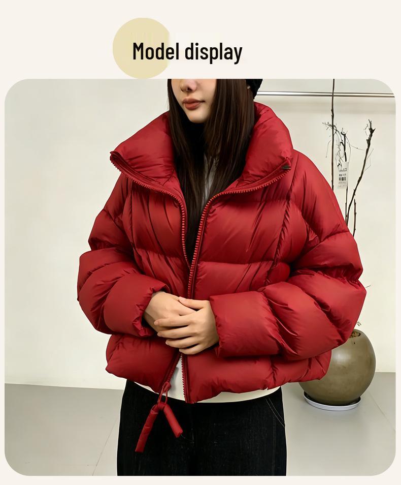 Women's Short Puff Down Jacket – New Style, 90% Duck Down, Winter Bread Jacket, Plus Size Available